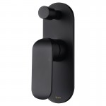 Kara Matte Black Shower Wall Mixer With Diverter